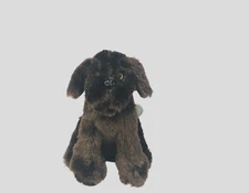 Ganz Chocolate Lab Dog 5 Inch Plush Red Bow White Hearts Stuffed Animal Toy