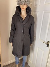 Armani Collezioni Goose Down Quilted Hooded Coat Size 40 It ( 8 Uk)
