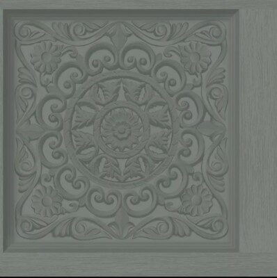 Holden Decor Ornate Panel Teal Tapete 13381 - 3D Effekt Floral Holzverkleidung