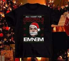 Merry Christmas Eminem Ugly Xmas for You Black All Size Gift T-Shirt