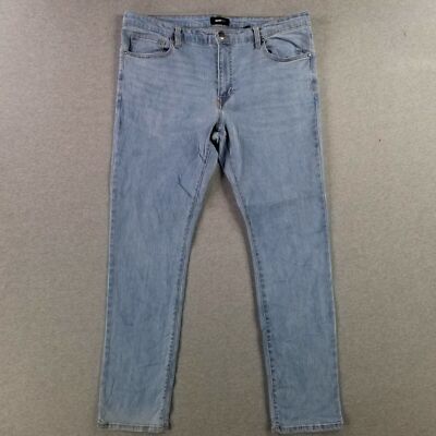 Nova Men's Jeans 38x32 Skinny Slim Modern Stretch Light Wash