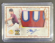 2020 Leaf Trinity Mick Abel Logo Letter Patch Auto Bronze Holofoil RC Twins