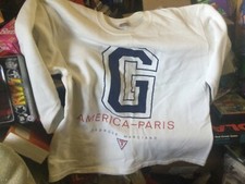 vtg 1988 80s Guess America-Paris Sweater Sweatshirt Georges Marciano USA