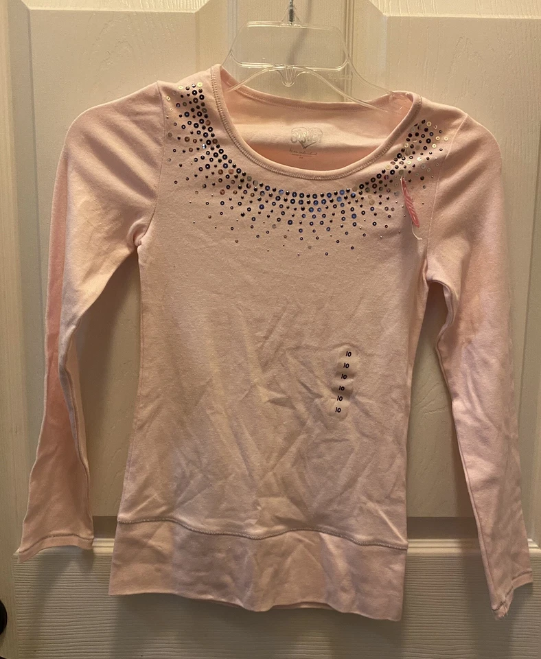 CAMISA BLING CAMISETA BÁSICA MANGA LARGA CREMA PEDRERÍA NIÑA JUSTICIA TALLA 10 Foto 2 de 4