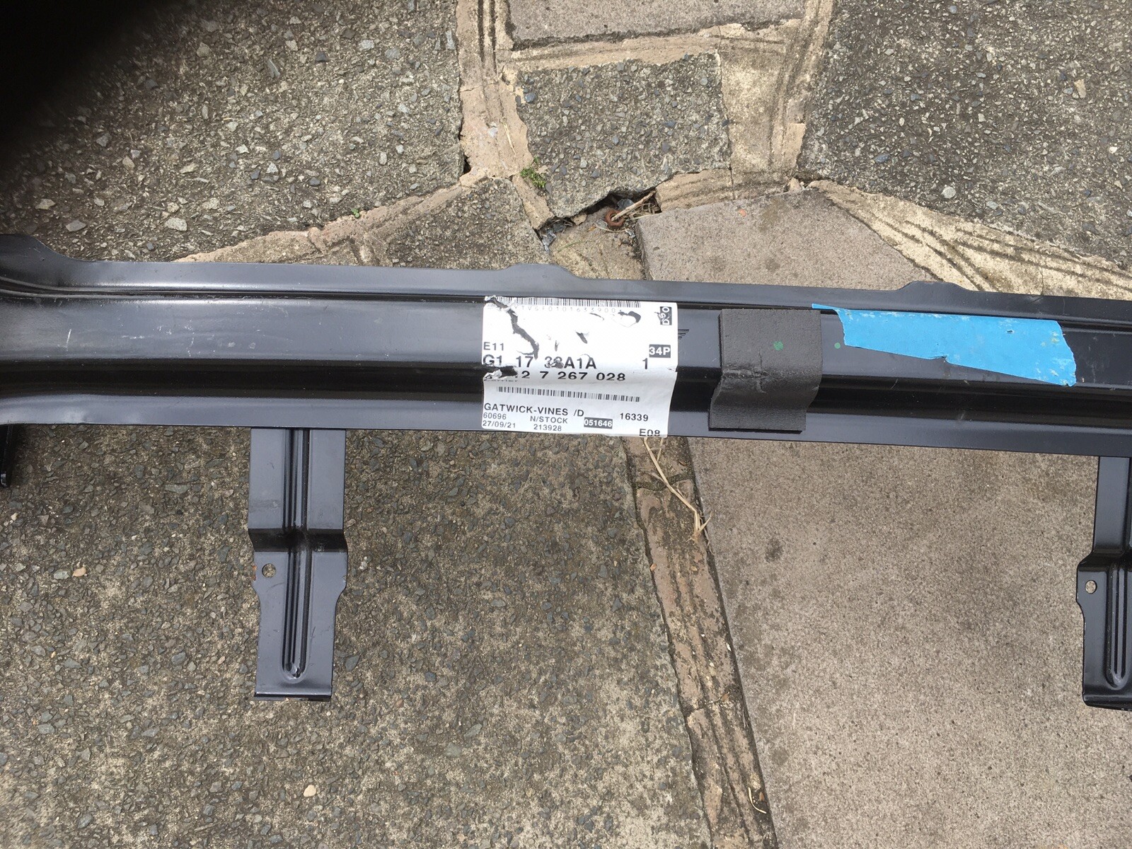 2012 Mini (bmw) R56 3 Door Hatchback 7267028 Rear Bumper Crash Bar  