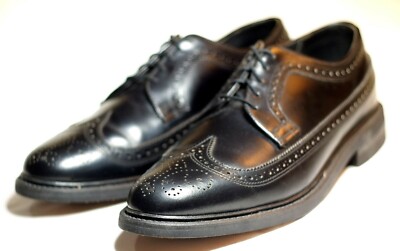S0LD. U.S.-Made Stuart McGuire Black Long Wingtips. Goodyear  display picture 1