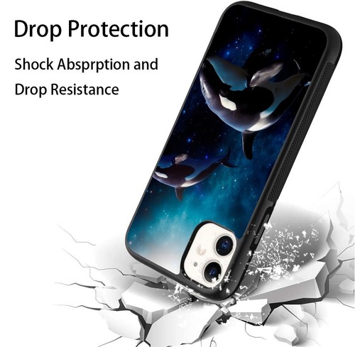 Fitted Case Skin For iPhone SE XS XR Max 5 6 7 8 Plus Oceans Orcas Killer Whales - Picture 24 of 25