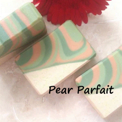 2 COCONUT MILK Soap Bar Full Size PEAR PARFAIT Deluxe, 4 oz.