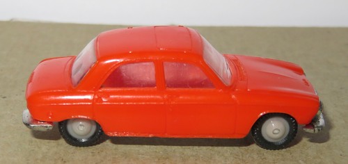 Old Made in France 1966 Micro Norev HO 1/87 Peugeot 204 Orange #532 - Picture 3 of 6