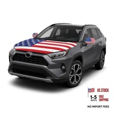 American Flag Car Hood Cover Set - 63x47 Inch USA Flag Car Wrap  Side