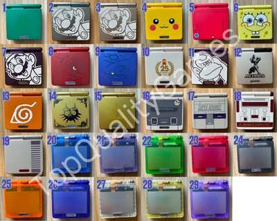 Game Boy Advance GBA SP IPS v2 System 10 level AGS 101- Pokémon, Mario Reshell