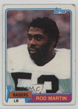 1981 Topps Rod Martin #487 1n93