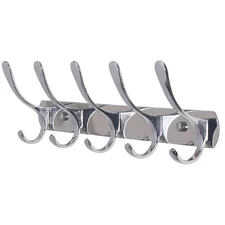 Modern Metal Wall Coat Rack with 5 Hooks, Sturdy Wall Hook Rack for Hanging J...