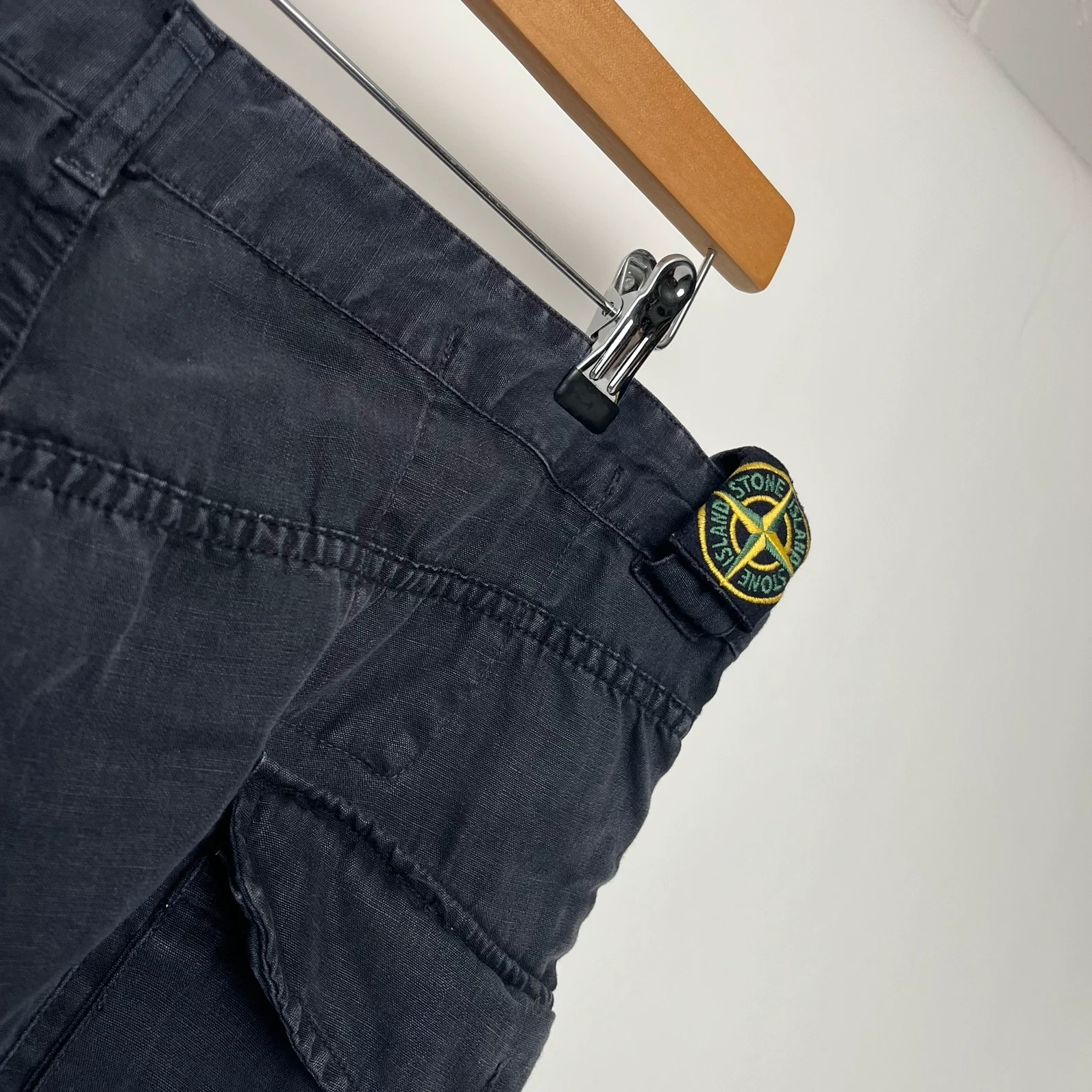 Stone Island Black Vintage Cargo Trousers image 2