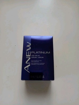 Avon Anew Platinum Age Delay Serum Lifts & Firms Sagging Skin Full Size 1 FL OZ