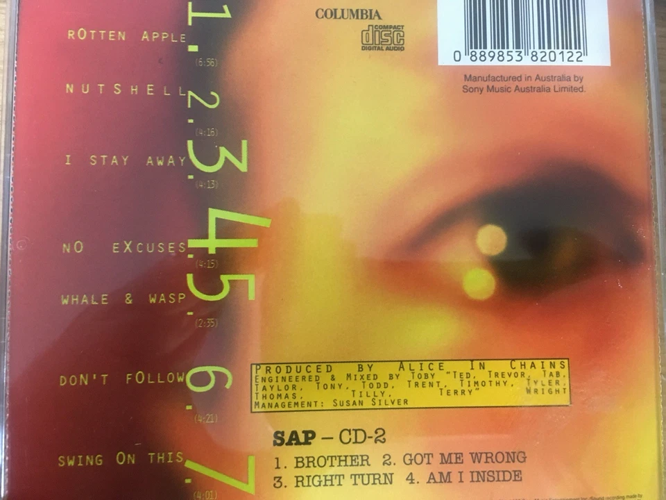 ALICE IN CHAINS - Jar Of Flies/Sap 2 x CD 1994 Columbia/Sony Gold AS NEW! 2CD - Image 2 of 2