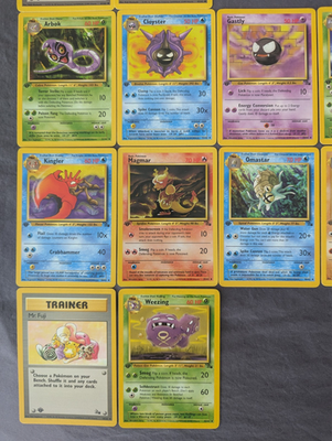 Complete Common & Uncommon 1st Edition MINT Fossil English Set