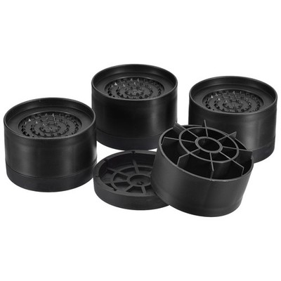 4 Set Round Furniture Risers Height 1.97'' Adjustable Bed Lifts Risers Black