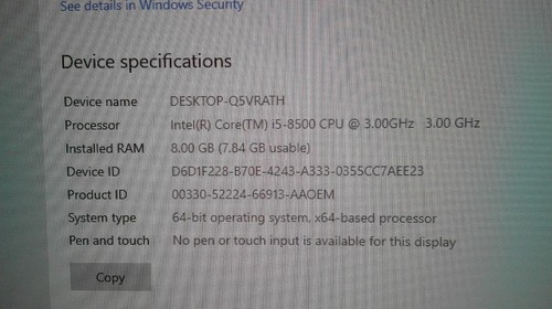 HP ProDesk 400 G5 SFF Core i5-8500 3.00GHz 8GB 1TB HDD Win10 Desktop PC (B709) - Picture 2 of 15