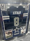 Troy Aikman Autograph Framed Jersey COA Hologram Super Bowl Years Mitchell And N