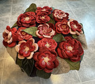 Mackenzie Childs BLUETOPIA KITANO Floral Seat Ottoman Footstool Pouf Tuffet — photo 7