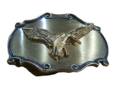 Belt Buckle 1980 Raintree Landing Duck Brass 3.5'' X 2.5'' Hunting Preloved Vtg