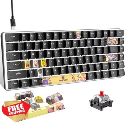 LexonElec 82 Key Keyboard Red Switch Black PBT