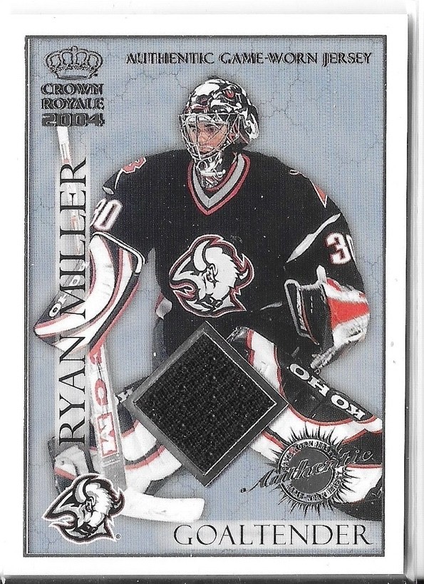 2003-04 Pacific Crown Royale Game-Worn Jerseys #4 Ryan Miller – Retail /250