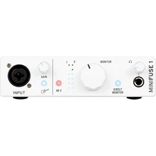 Arturia MiniFuse 1 Portable Single Input USB-C MIDI Audio Interface, White