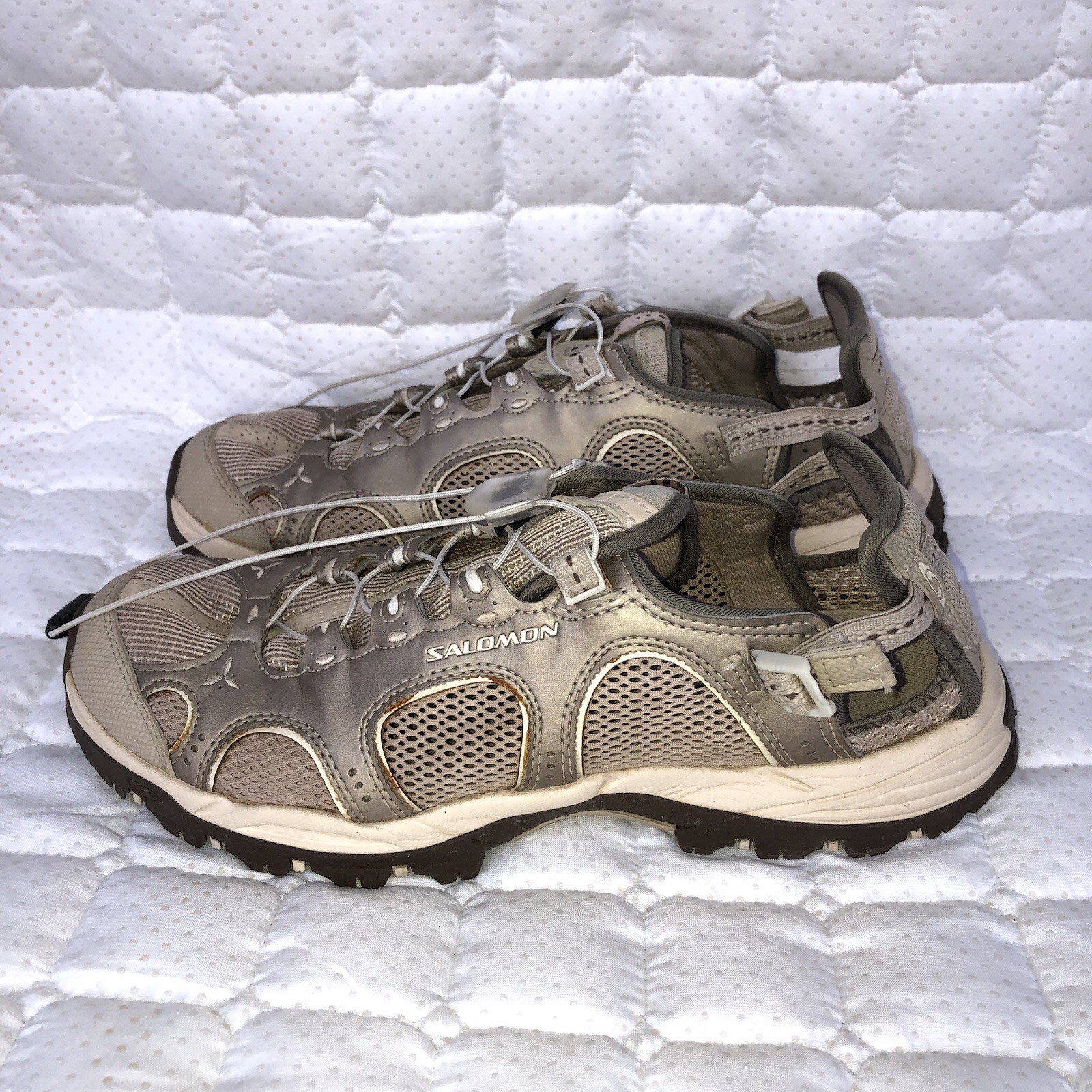 Scarpe da tennis Salomon donna Contagrip acqua escursionismo abbronzate misura 9 5