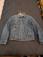 VTG. Levi's Blue Denim Jean Jacket Men's Size 36-(S) Levi Tag Made In USA...