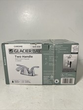 Glacier Bay Builders 4 in. Centerset 2-Handle Low-Arc Bathroom Faucet in Chrome