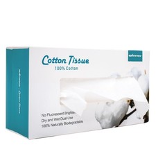 Cotton Face Towels, 100 USDA Biobased Facial Towelettes, Disposable Face Towe...