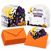 Halloween Einladungskarten, 10 StüCk, Gruselig, Party Einladungen