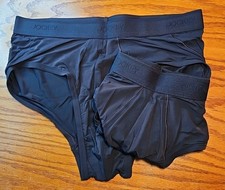 Mens Rare Vintage Jockey Nylon Brief W/3D Pouch Midnight Black Medium Set Of 2