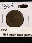 1865 INDIAN HEAD PENNY