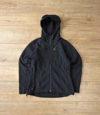 Haglöfs Softshelljacke mit Kapuze Polartec Outdoor Wandern Damen Größe S