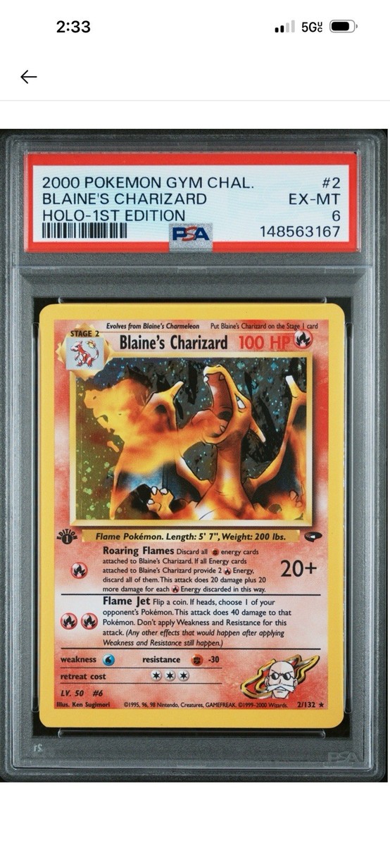 Buy Blaine's Charizard 2/132 Gym Challenge Holo online | eBay