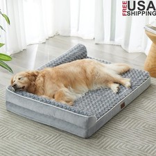 Orthopedic L Shaped Dog Sofa Bed Waterproof Easy Clean Non Slip Large Dogs