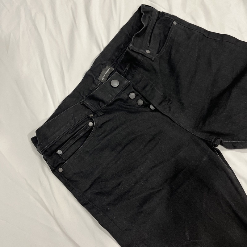 John Elliott The Cast 2 Black Japanese Denim Jeans Size 34 Slim Fit 33 Inseam