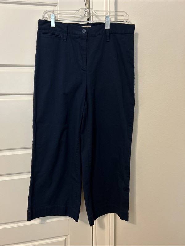 Loft Wide Leg Cropped Pants - 10 