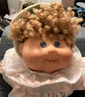 Cabbage Patch Kids 2004 Baby Girl Doll  Beige Curly Hair/Blue Eyes
