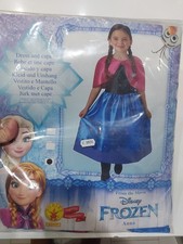Vestito Costume Carnevale Disney Frozen Anna 7/8 Anni Nuovo