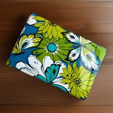 Vintage Butterfly Flower Power Retro Vinyl Photo Album Blue Green NOS 60s 70s