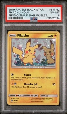 PSA 8 POKEMON TEAM UP SM BLACK STAR PROMO PIKACHU Mimikyu #SM162