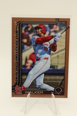 2025 Topps Series 2 Jordan Walker Gold Border 1460/2025 #485 Stl. Cardinals