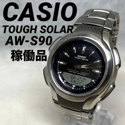 Casio AW-S90 Tough Solar Men s Watch Used From Japan
