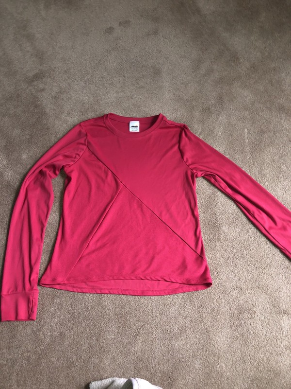 Girl Avia Pink Long Sleeve Athletic Top Shirt Size 14/16