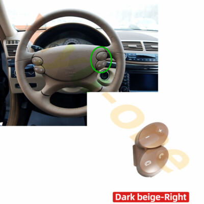  For Benz W211 W218 Dark Beige Steering Wheel-Right Multi-function Button Cover
