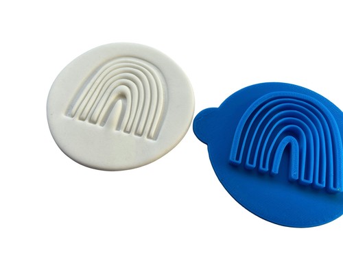 Boho Rainbow Stamp fondant embosser Multi rainbow debosser - Wedding Baby Shower - Picture 4 of 12